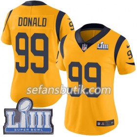 Los Angeles Rams Tröjor Aaron Donald  99 Nike Guld 2019 Super Bowl LIII - Dame